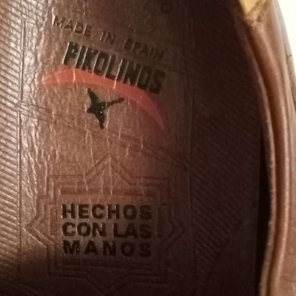 Pikolinos brown colourblock leather lace up womens shoes retro vintage sz EU 39 - Picture 4 of 6